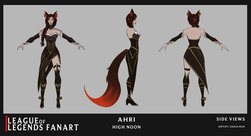 League of Legends High Noon - Ahri Design Concept